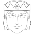 Раскраска Маска принца из категории Королевская семья